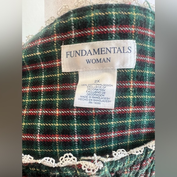 NWT Fundamentals Woman’s Nightgown 2x - Picture 2 of 3